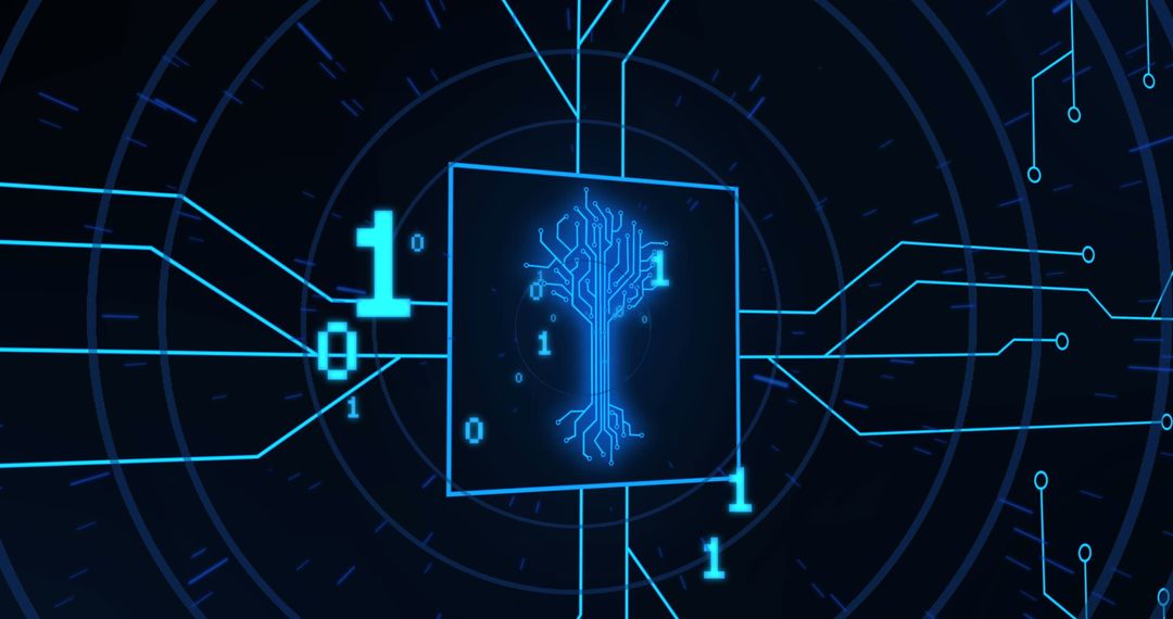 Binary Code and Circuit in Digital Cyber Network Visualization