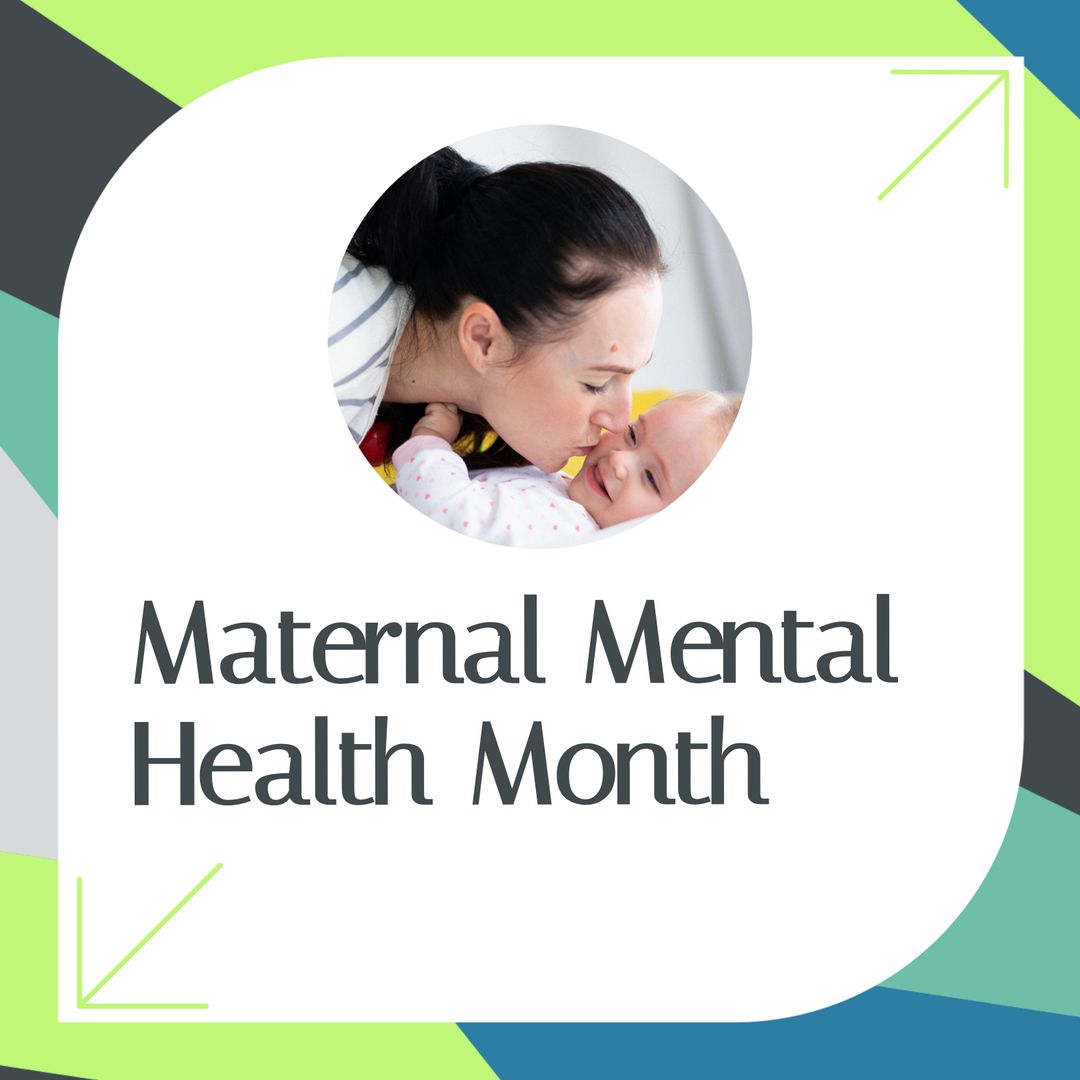 Maternal Mental Health Month Poster Design with Mother and Baby - Download Free Stock Templates Pikwizard.com