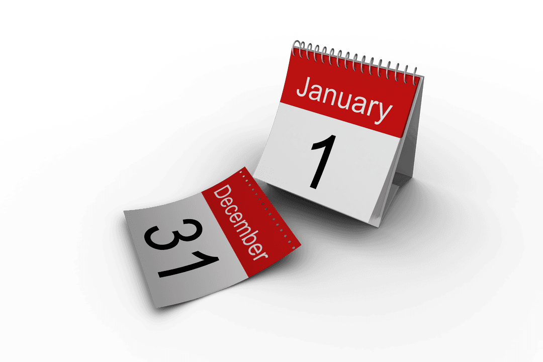 Calendar Page Transition on Transparent Background