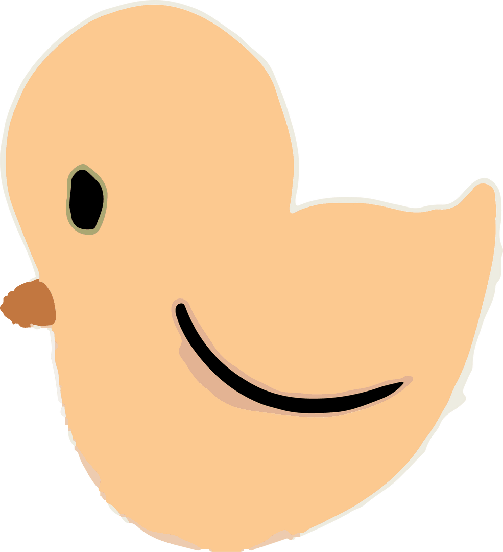 Charming Cartoon Bird Mascot on Transparent Background