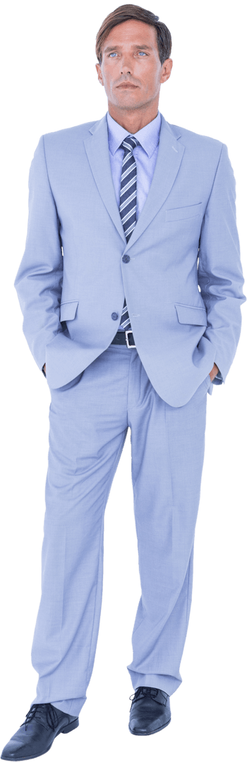 Confident Caucasian Businessman Portrait with Transparent Background