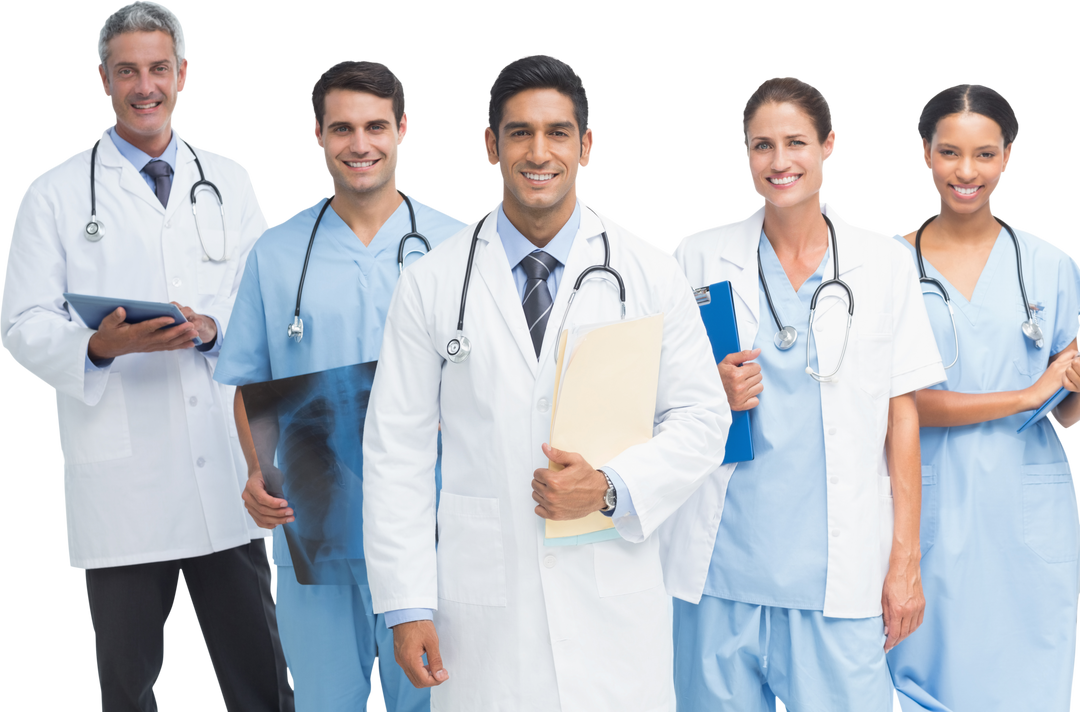 Transparent group of confident medical professionals in healthcare setting - Download Free Stock Images Pikwizard.com