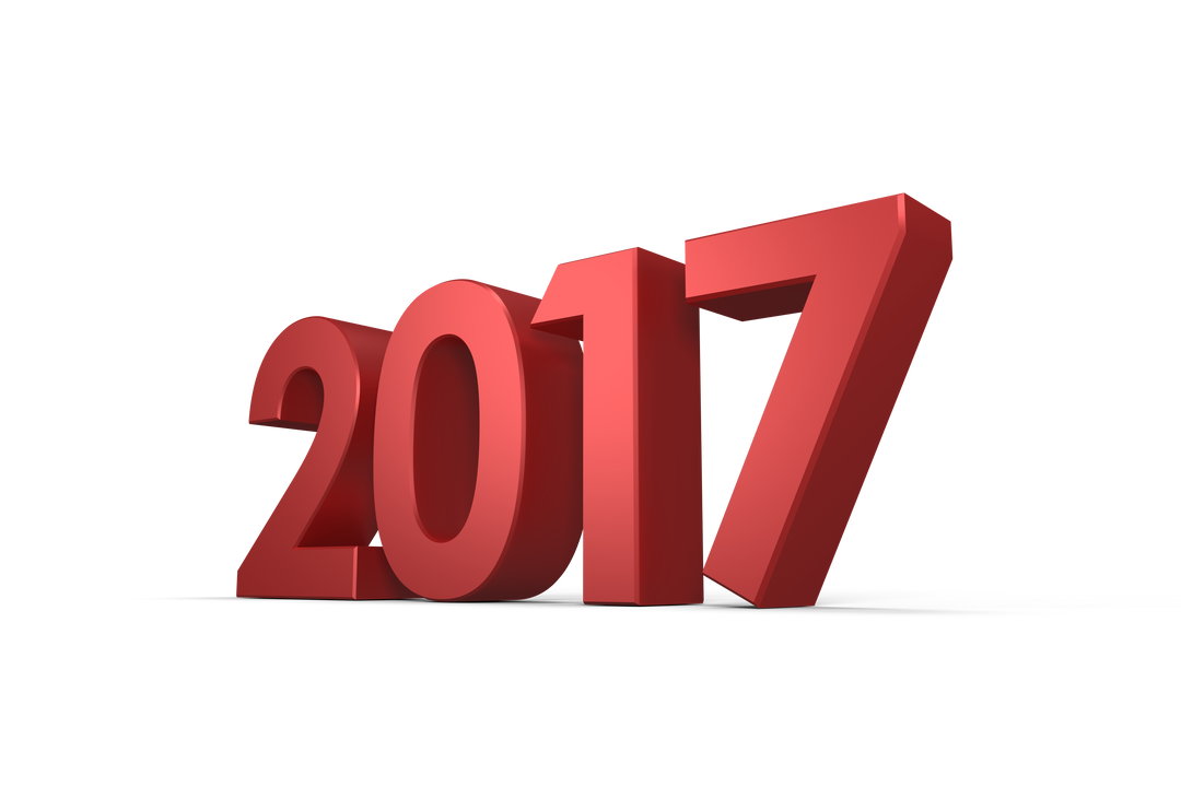 Bold Red 2017 Numbers on Transparent Background - Download Free Stock Images Pikwizard.com