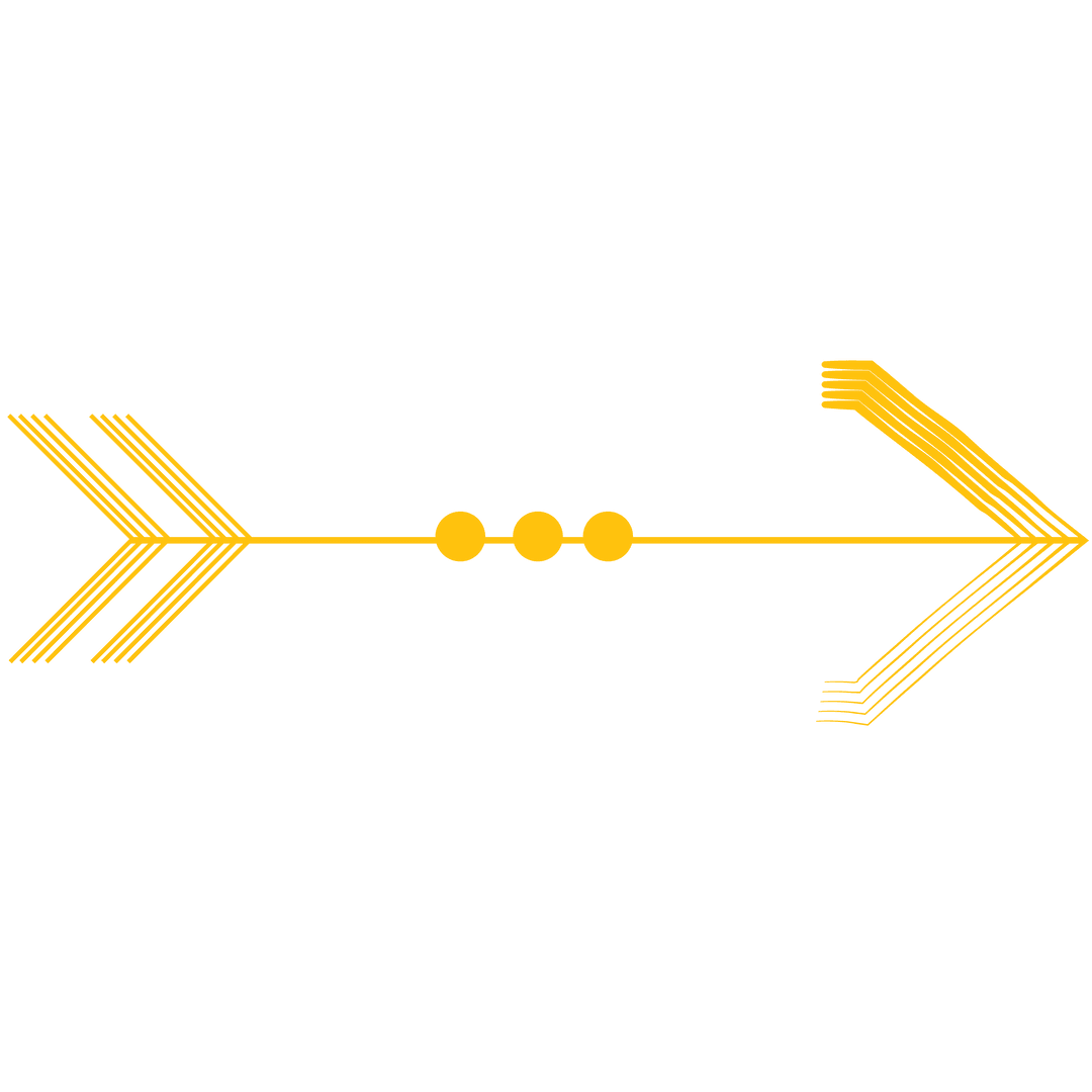 Abstract Yellow Arrow Vector Graphics on Transparent Background