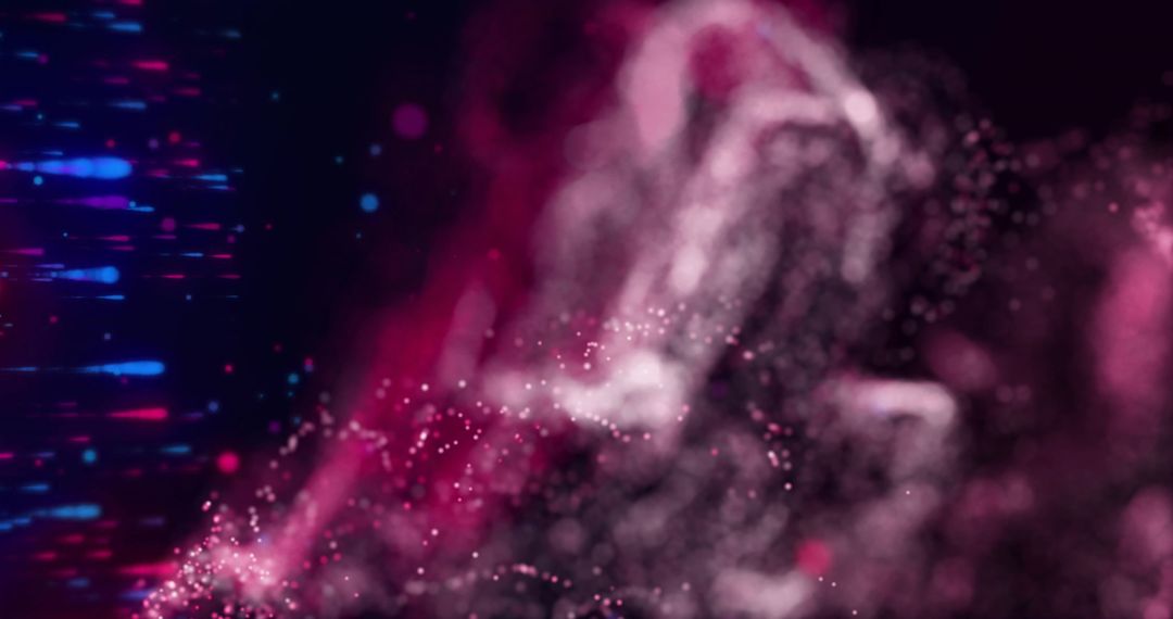 Abstract Glowing Pink Mesh on Dark Background