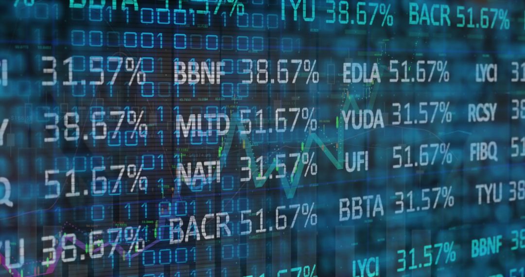 Stock Market Data Visualization with Digital Overlay