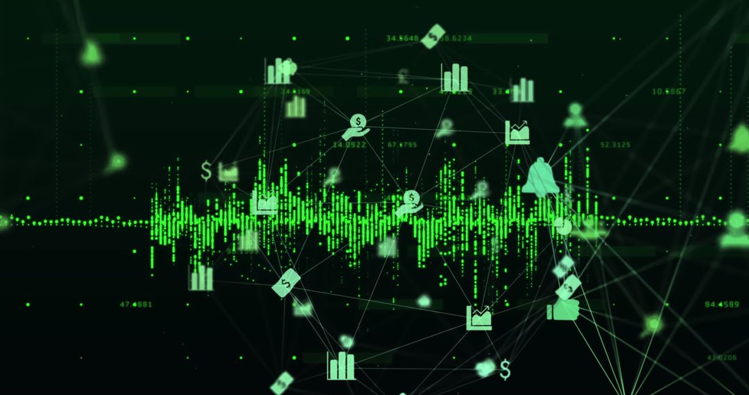 Digital Financial Network and Data Charts