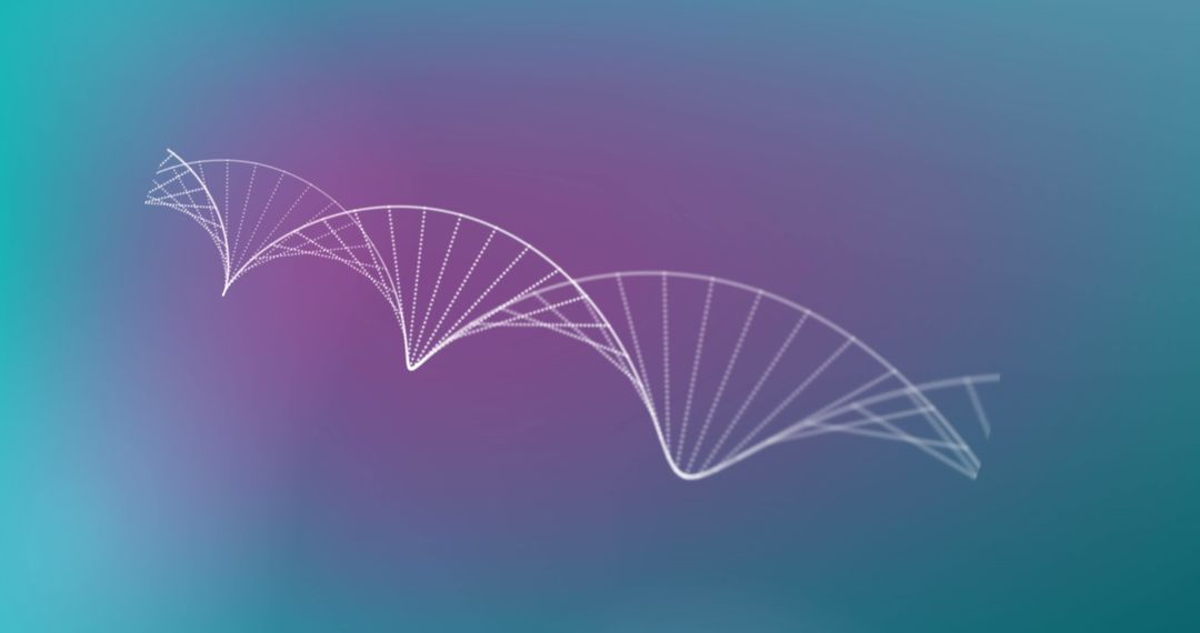 Abstract DNA Strand on Gradient Background