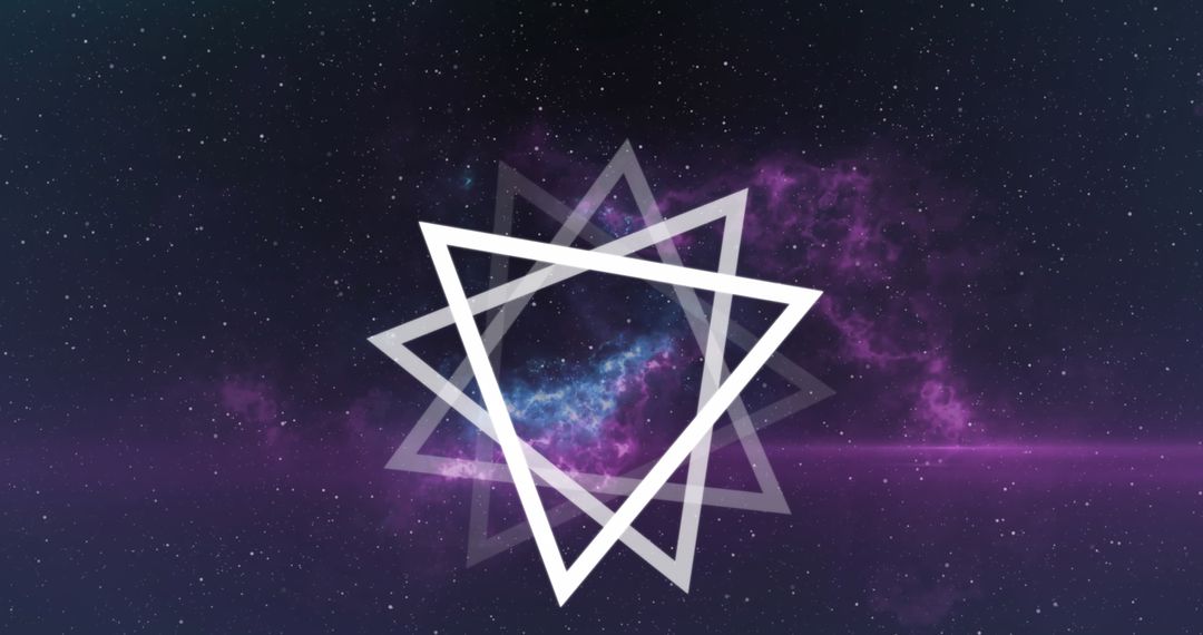 Triangular Shapes Spinning in Cosmic Space Design