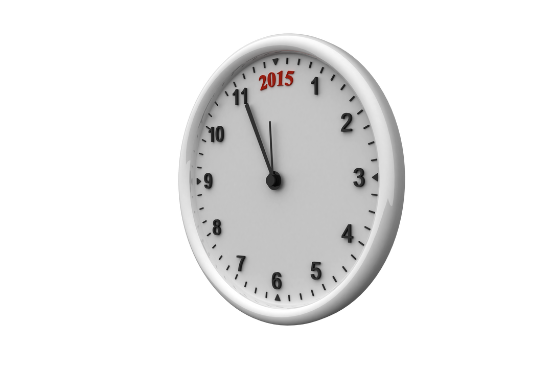 Digital Clock Illustration with 2015 on Transparent Background - Download Free Stock Images Pikwizard.com