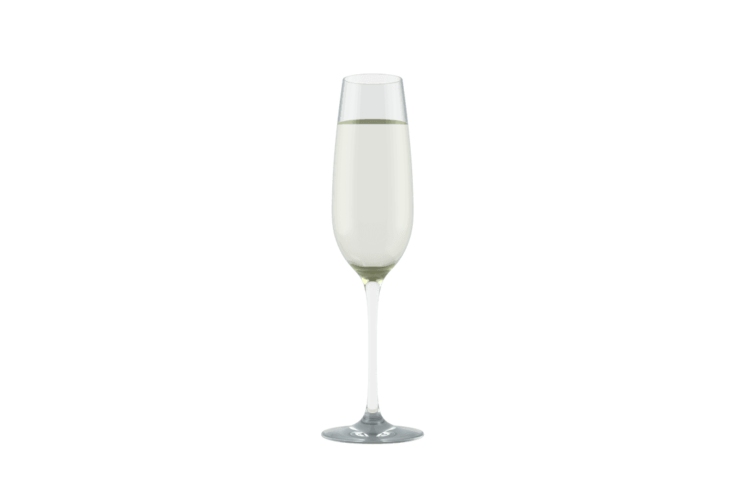 Champagne Flute on Transparency Celebratory Vibe