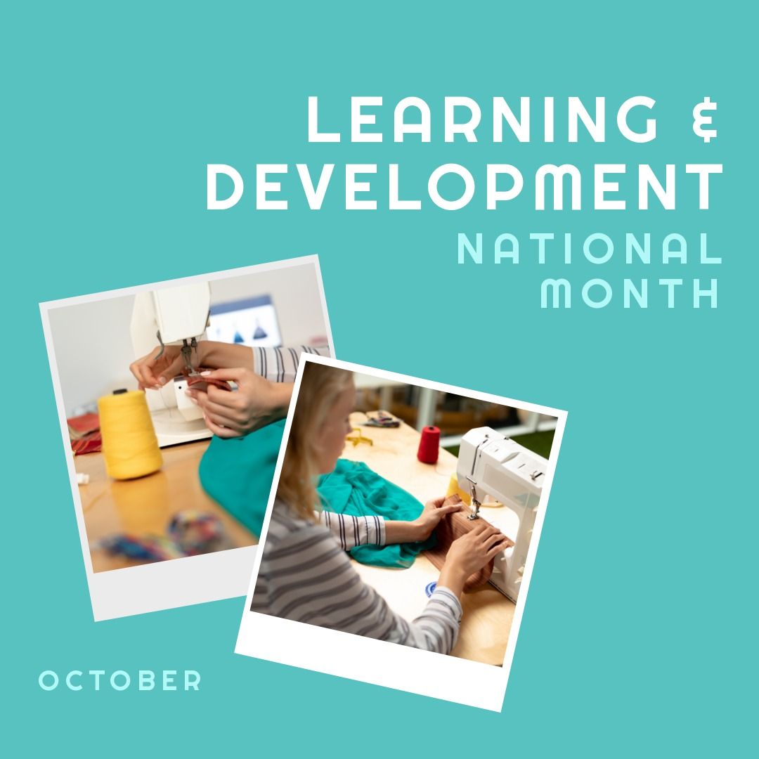 National Learning and Development Month with Seamstress Activities - Download Free Stock Templates Pikwizard.com