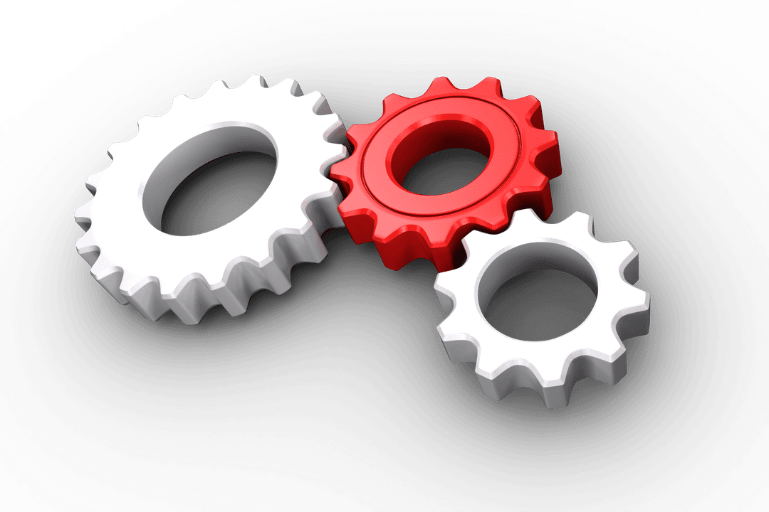 Transparent Red and White Cogs Interlocking Mechanism - Download Free Stock Images Pikwizard.com