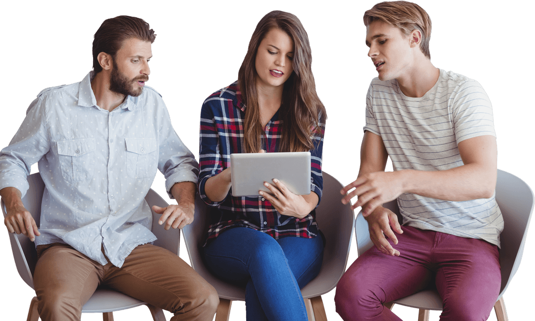 Transparent Group Discussion Over Tablet Collaboration.