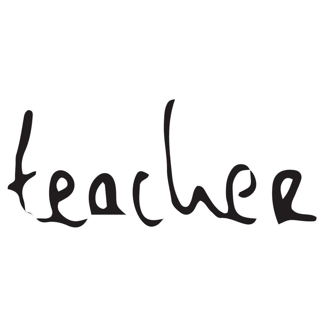 Handwritten Teacher Text on Transparent Background