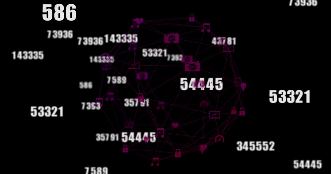 Digital Globe of Network Connections and Data Visualization