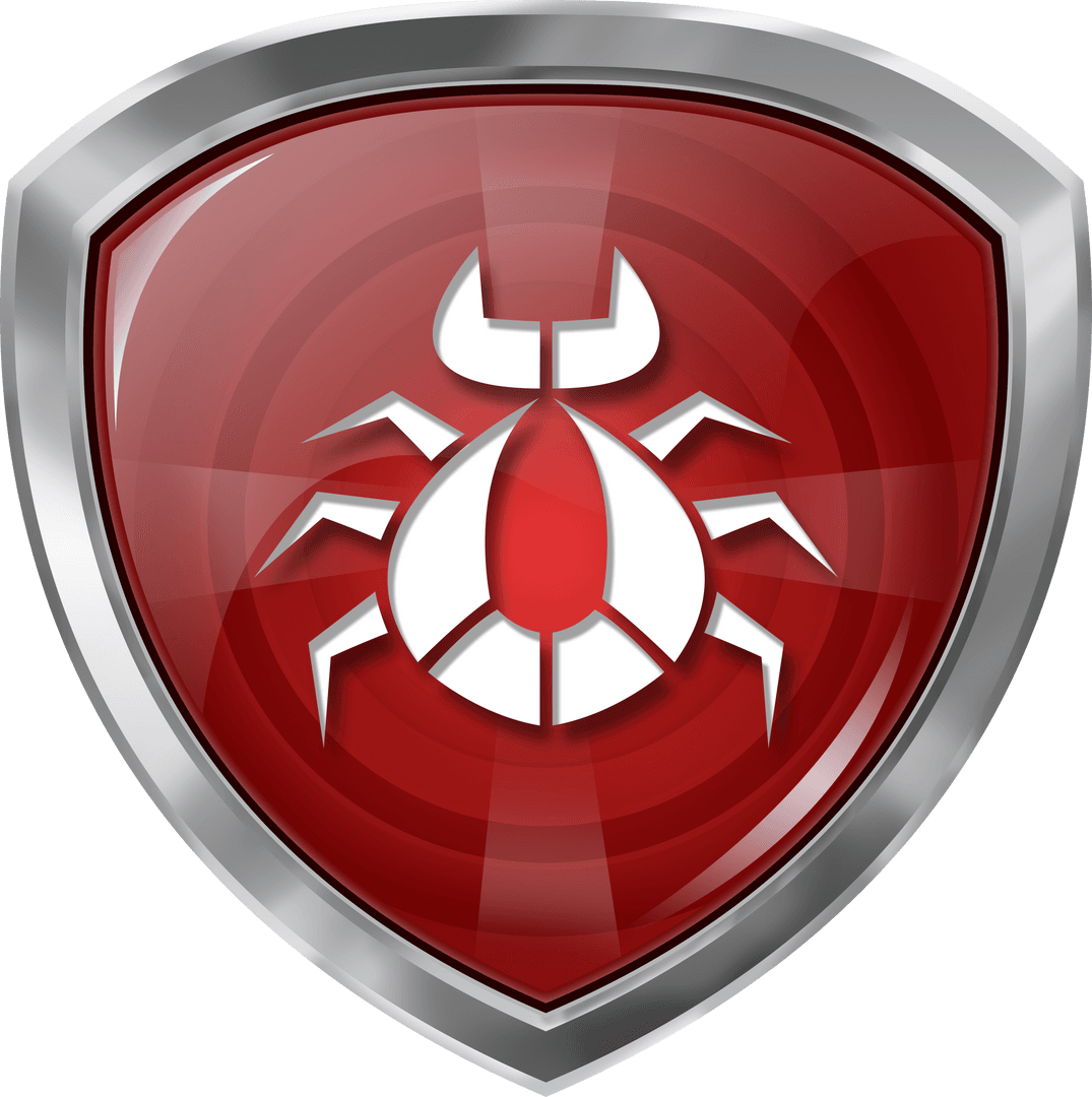 Transparent Red Badge with Bug Emblem for Tech Security - Download Free Stock Images Pikwizard.com