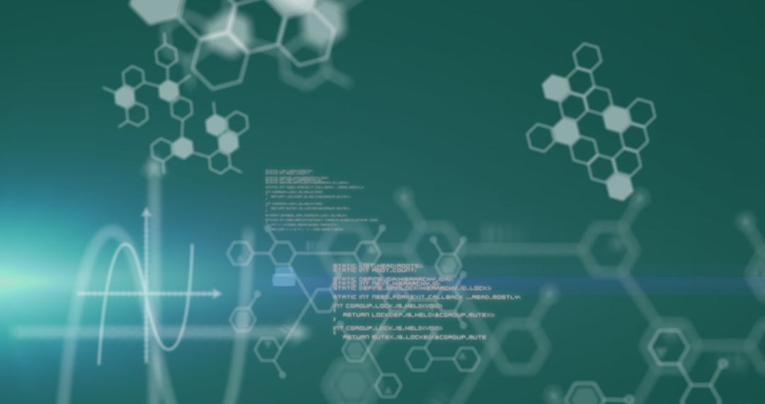 abstract digital interface with molecular and data patterns - Free Images, Stock Photos and Pictures on Pikwizard.com