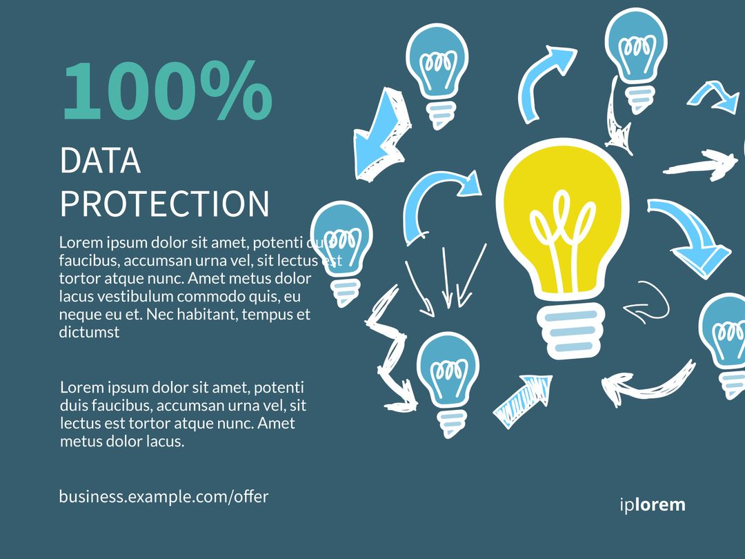 Cybersecurity Services Banner with Lightbulb and Shield Icons