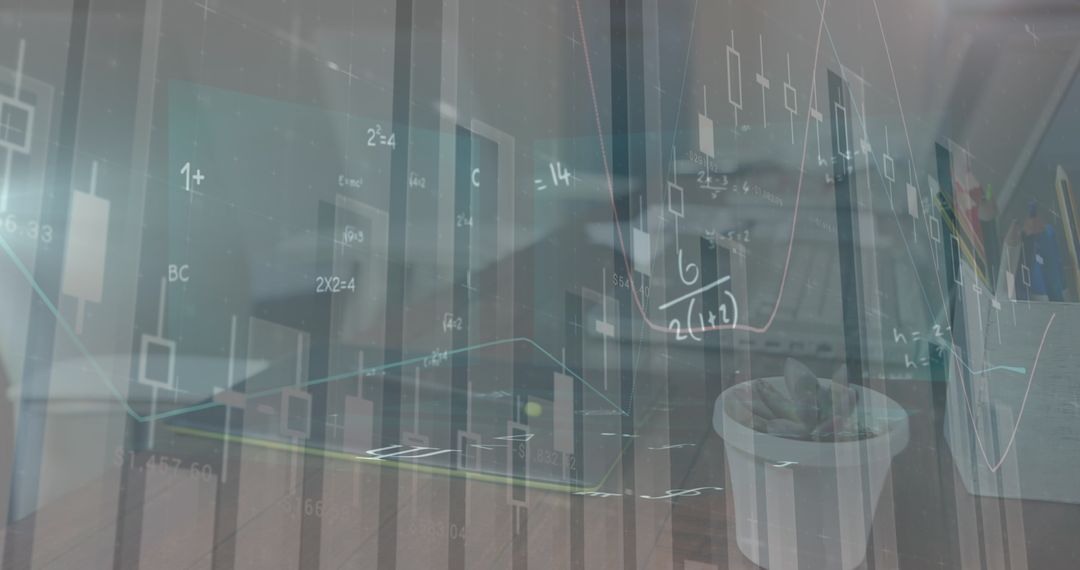 Mathematical Formulas Overlay on Laptop for Innovative Learning