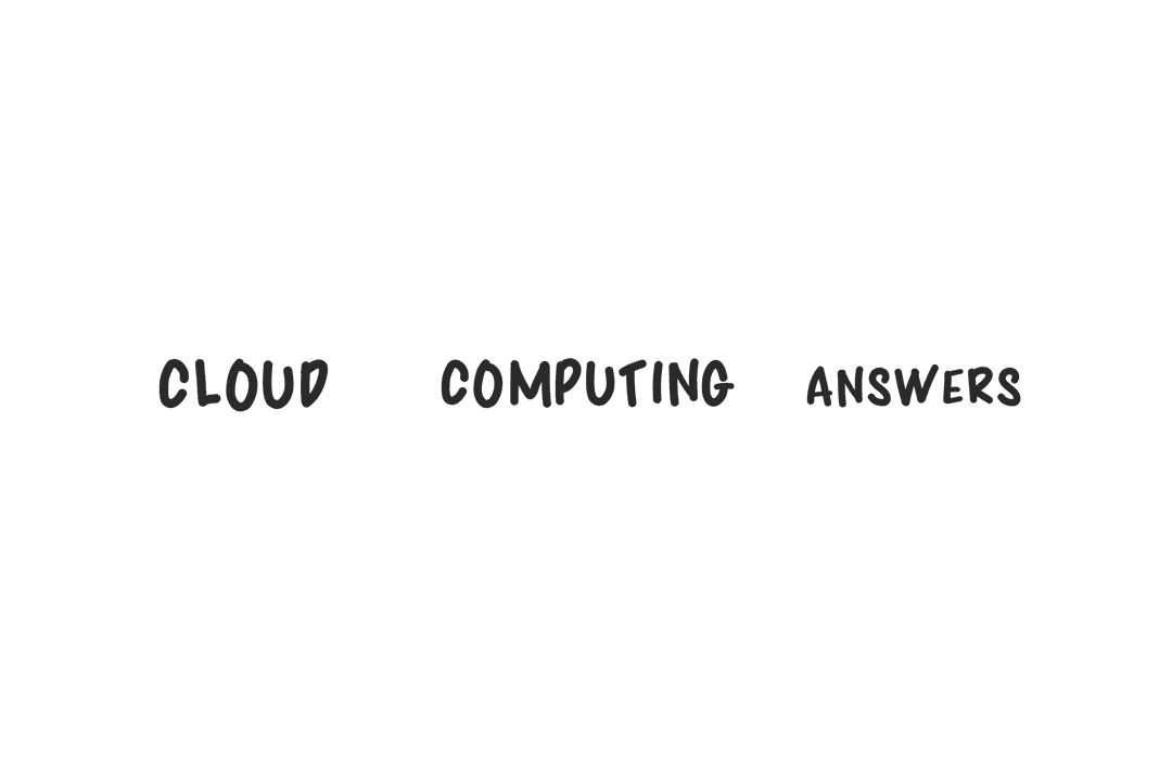 Digital PNG of Cloud Computing Answers on Transparent Background