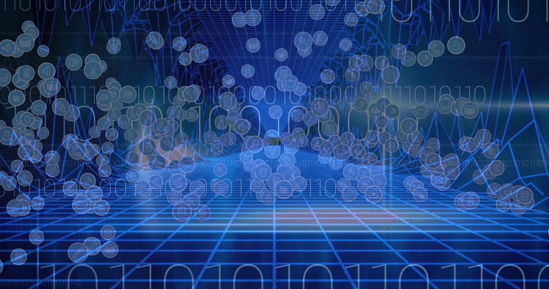 Binary Digital Dynamics with Electronic Icons