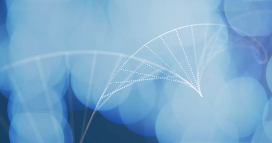 DNA Strand with Digital Coding Background in Science Concept