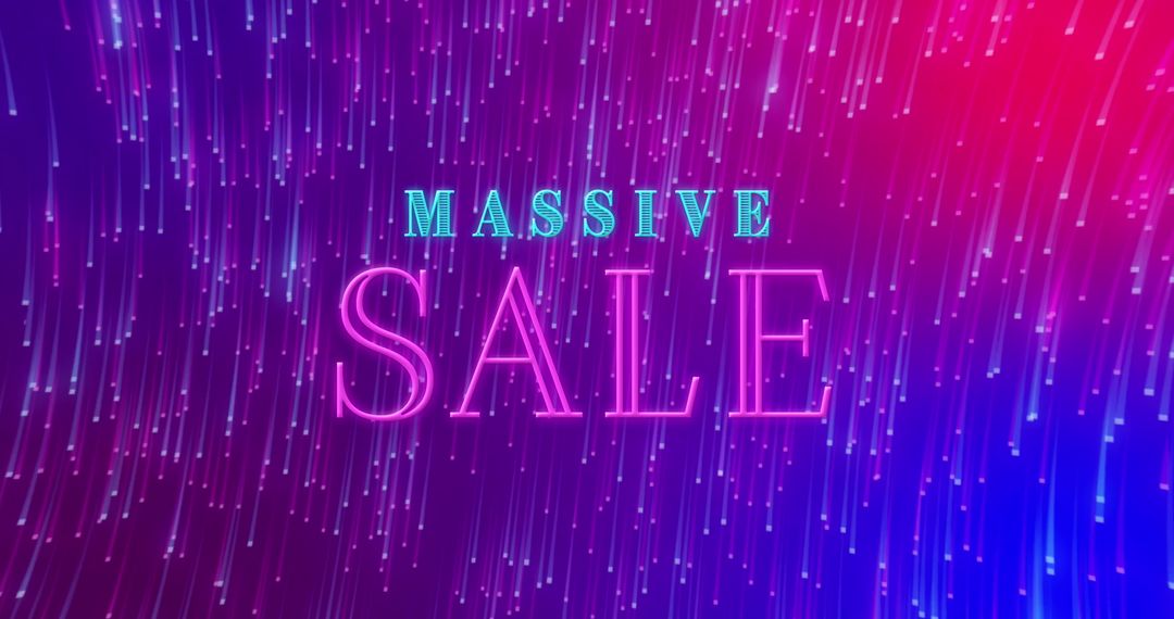 Glimmering Massive Sale Banner with Spinning Lights