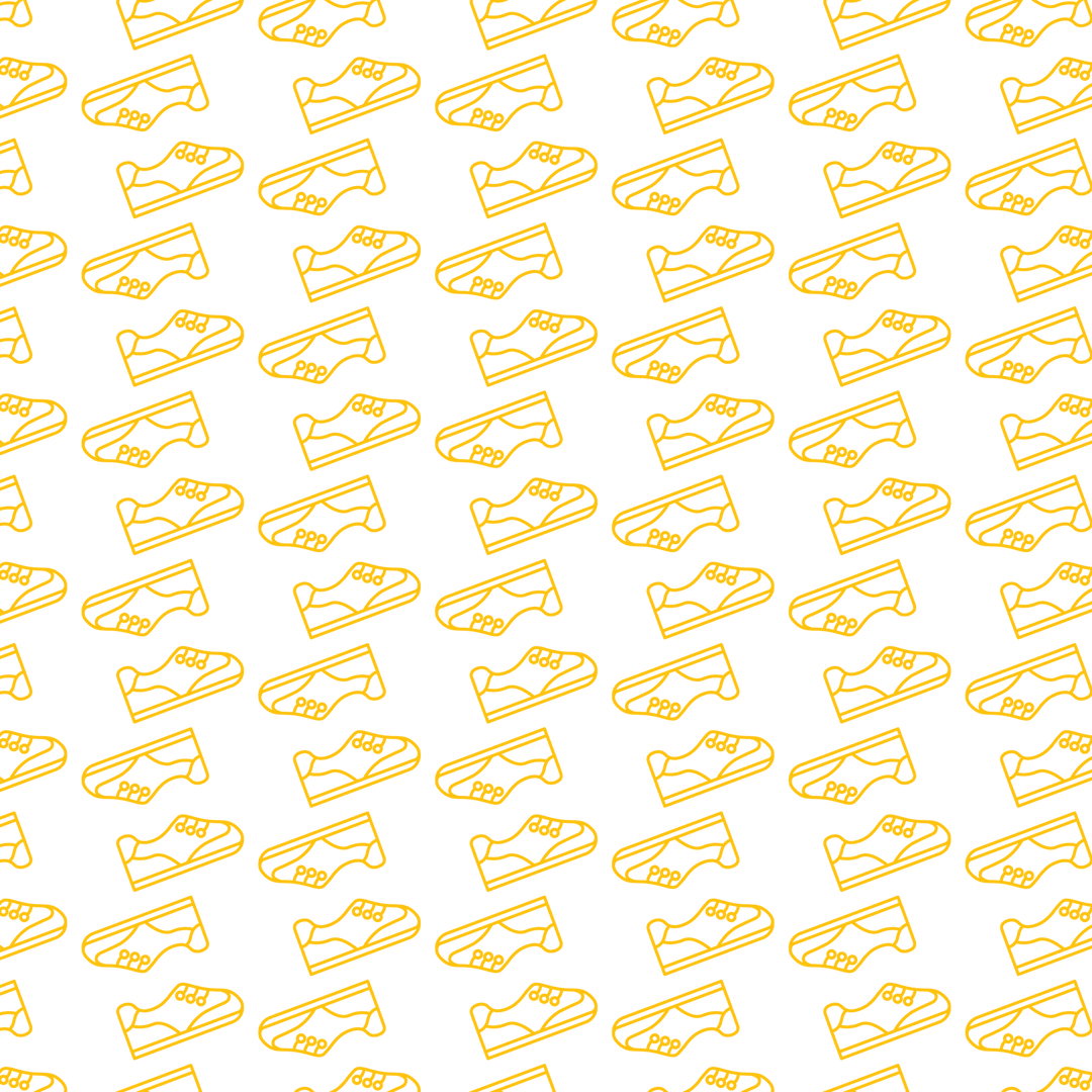 Pattern of Yellow Shoes on Transparent Background for Design Projects