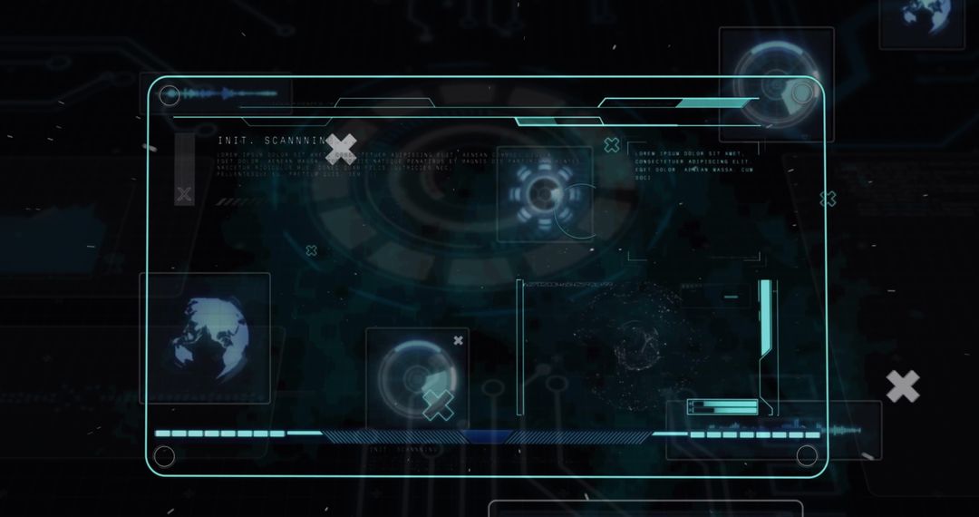 Futuristic Data Interface with Analytical Digital Technology