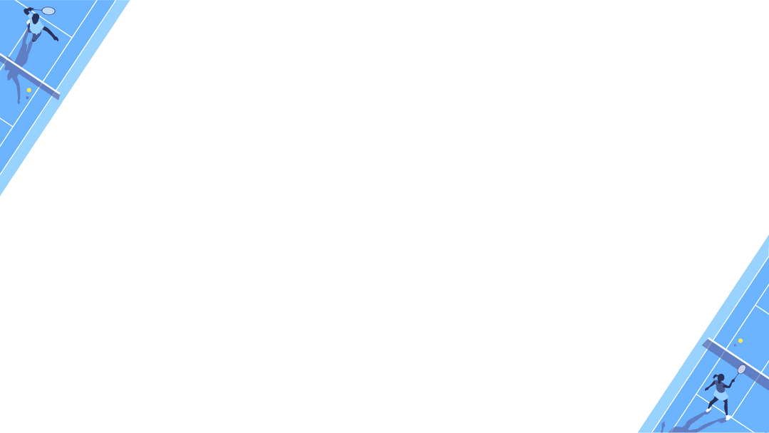 Minimalist Tennis Players Rallying on Transparent Background