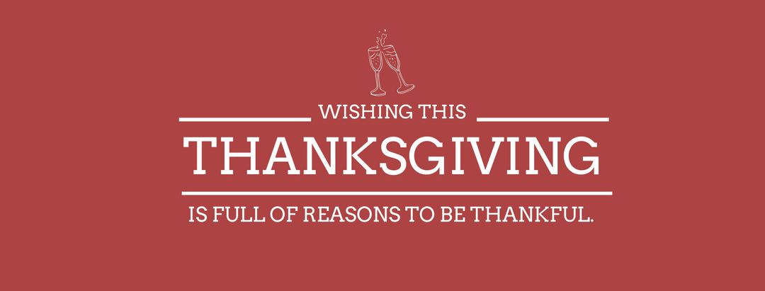 Elegant Thanksgiving Greeting Template with Toasting Glasses