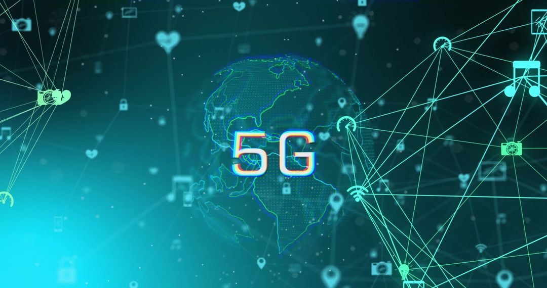 5G Network Conceptual Globe Connections Digital Technology