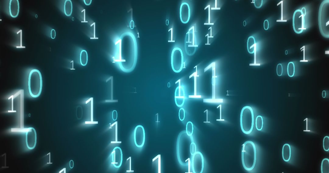 binary code zeros and ones floating in dark space - Free Images, Stock Photos and Pictures on Pikwizard.com