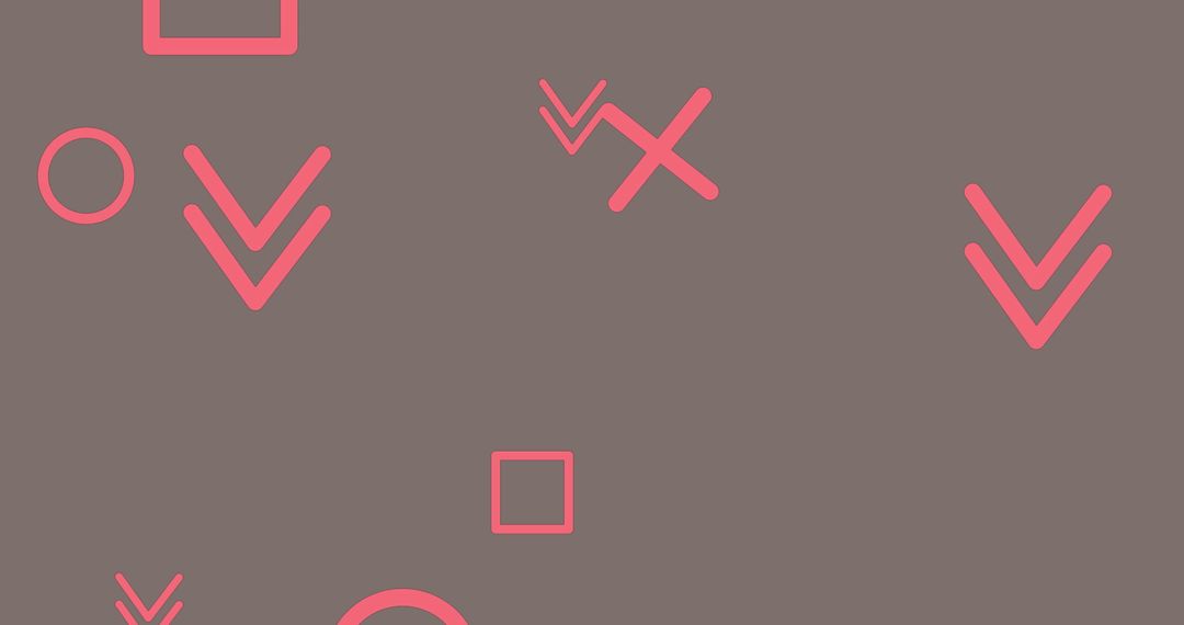 Digital Abstract Symbols on Beige Backdrop