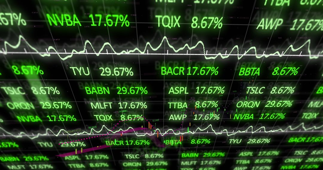 Dynamic Financial Data Display on Electronic Grid