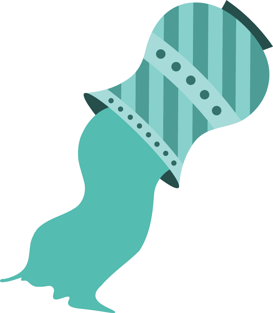 Transparent Aquarius Symbol with Detailed Waves