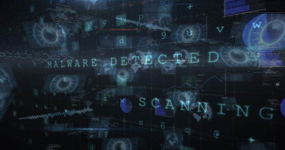 cybersecurity malware detection with digital interface - Free Images, Stock Photos and Pictures on Pikwizard.com