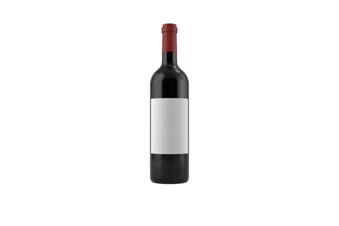 Wine bottle with blank label on transparent background for all occasions - Download Free Stock Images Pikwizard.com