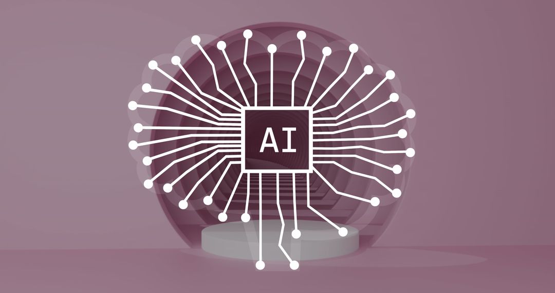 Artificial Intelligence Network in Futuristic Design