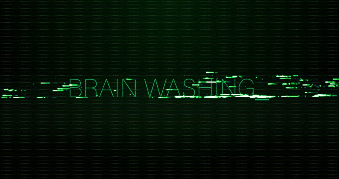 Brain Washing Concept with Digital Interference on Black Background - Free Images, Stock Photos and Pictures on Pikwizard.com