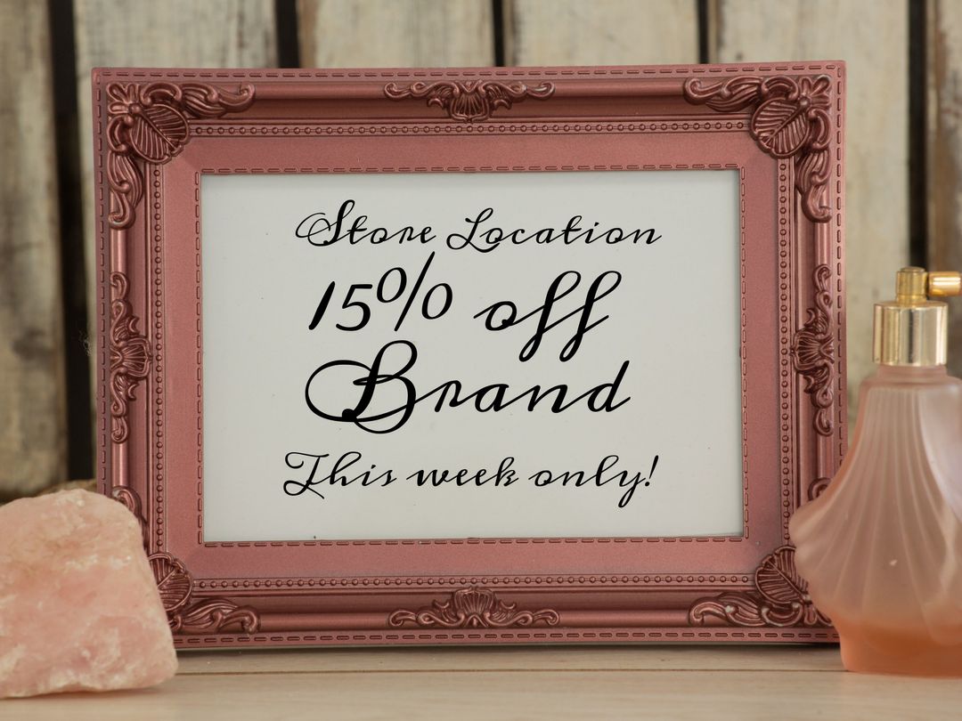 Decorative Frame with Urgent Discount Announcement