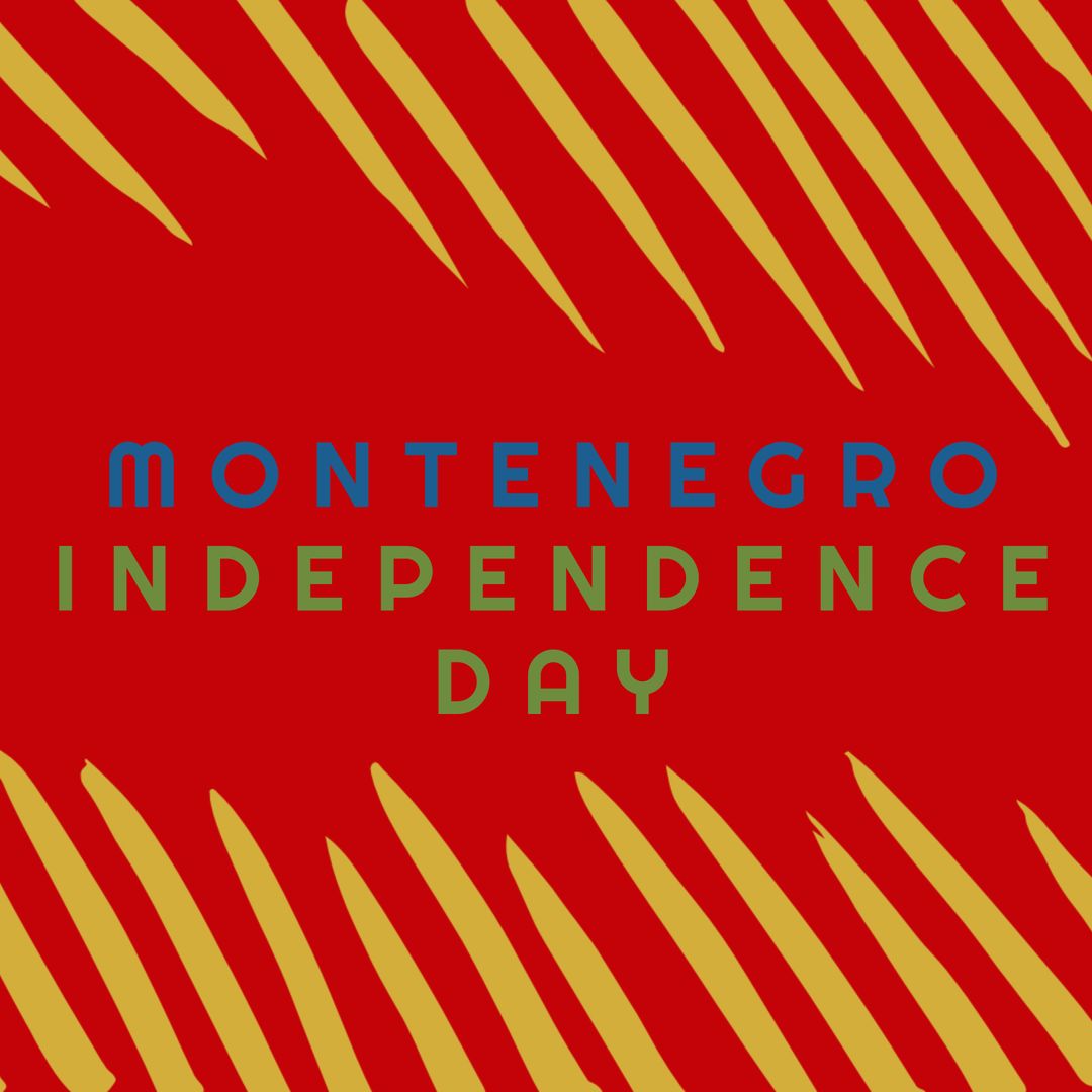 Montenegro Independence Day Retro Abstract Design