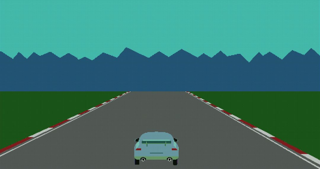 Retro Video Game Racing Track with Pixel Art Aesthetic - Free Images, Stock Photos and Pictures on Pikwizard.com