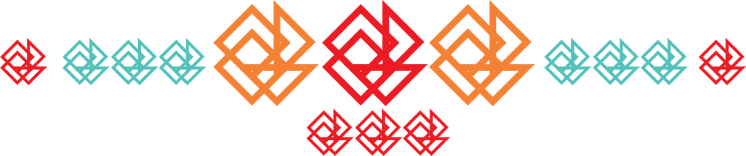 Vibrant Geometric Patterns on Transparent Background