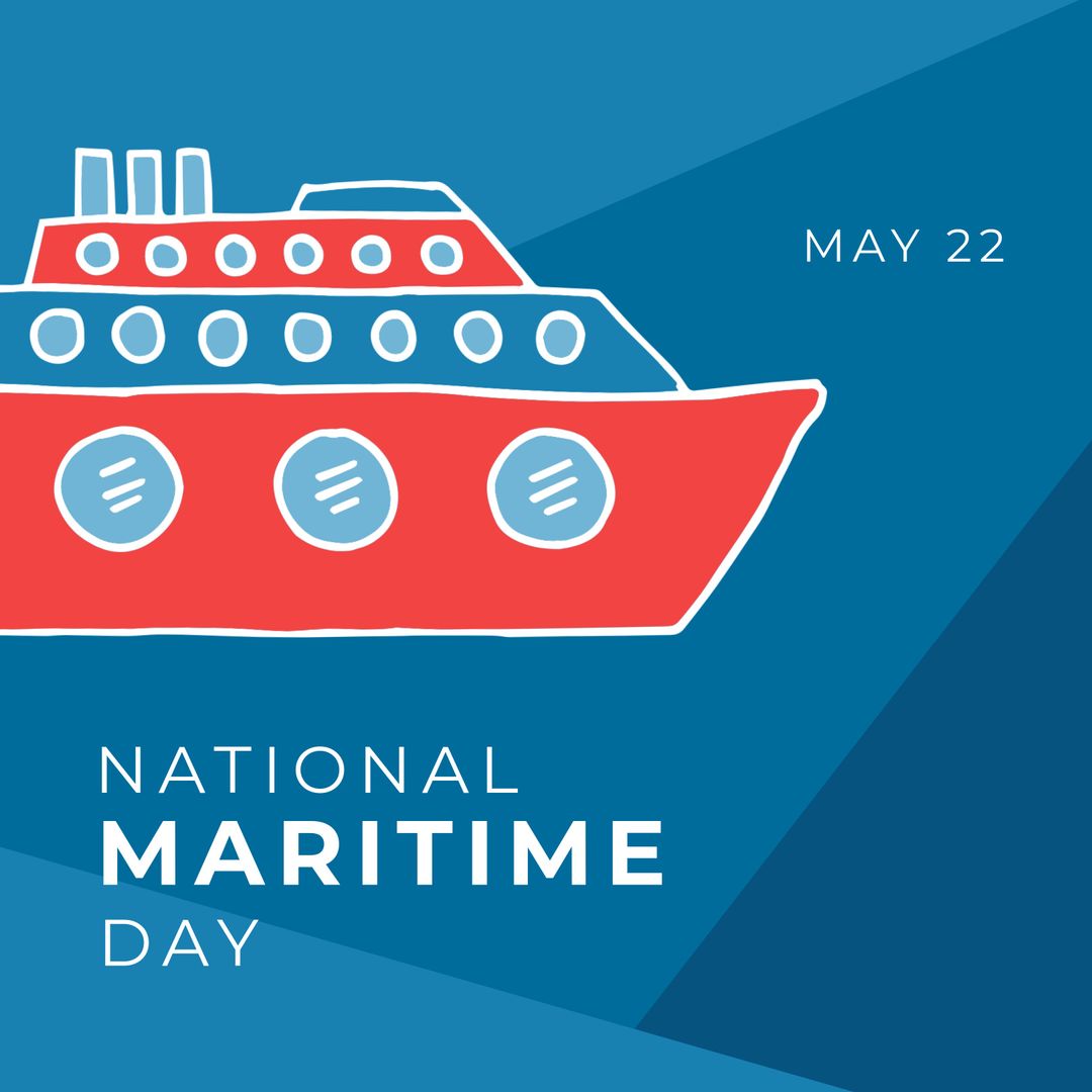 National Maritime Day Conceptual Cruise Ship Illustration