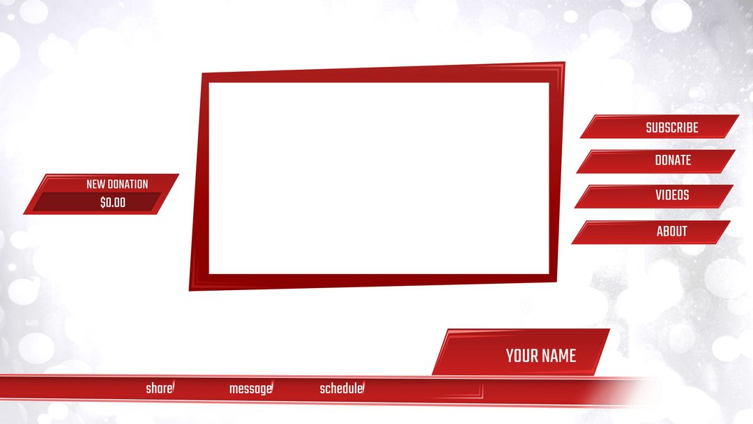 Dynamic Red Frame Overlay for Streaming - Download Free Stock Images Pikwizard.com