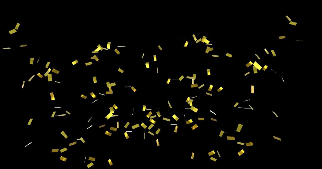 Scattering of Gold Confetti on Black Background - Free Images, Stock Photos and Pictures on Pikwizard.com