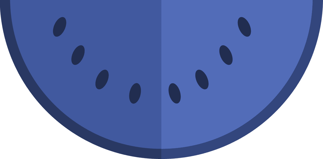 Dark Blue Semicircle Icon on Transparent Vector Background