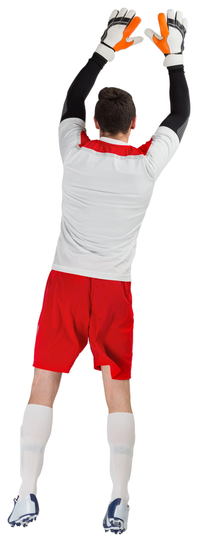 Transparent background image of goalkeeper in white making a save - Download Free Stock Images Pikwizard.com